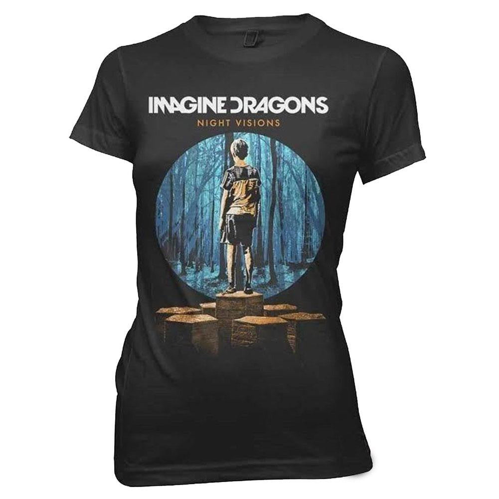Imagine Dragons - Cover Sketch Juniors T-Shirt Juniors T-Shirts Imagine Dragons MD Black