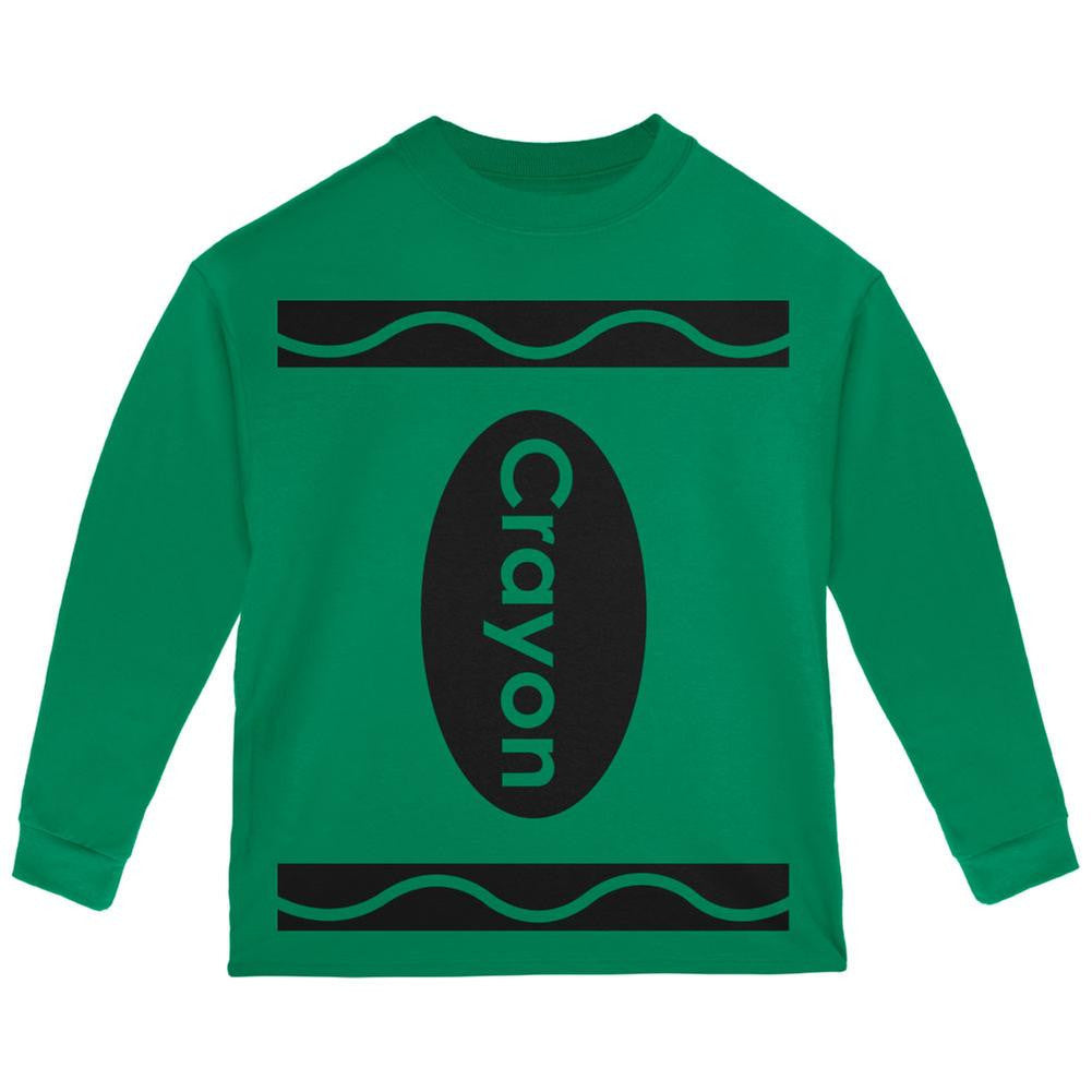 Crayon Costume Green Toddler Long Sleeve T-Shirt Toddler Long Sleeves Old Glory   