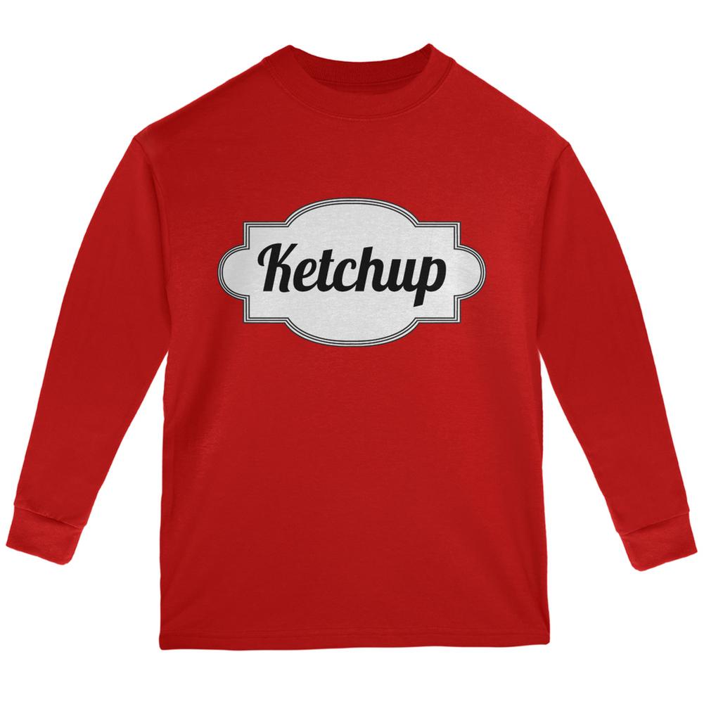 Halloween Ketchup Costume Red Youth Long Sleeve T-Shirt Youth Long Sleeves Old Glory LG Red 