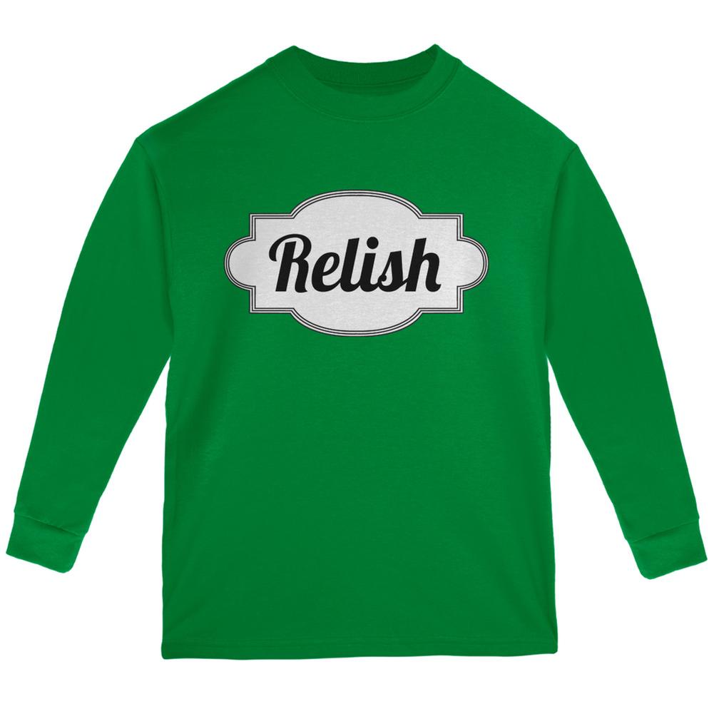 Halloween Relish Costume Green Youth Long Sleeve T-Shirt Youth Long Sleeves Old Glory LG Green 