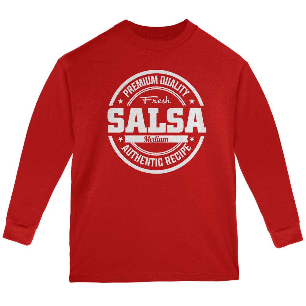 Halloween Salsa Costume Red Youth Long Sleeve T-Shirt Youth Long Sleeves Old Glory LG Red 