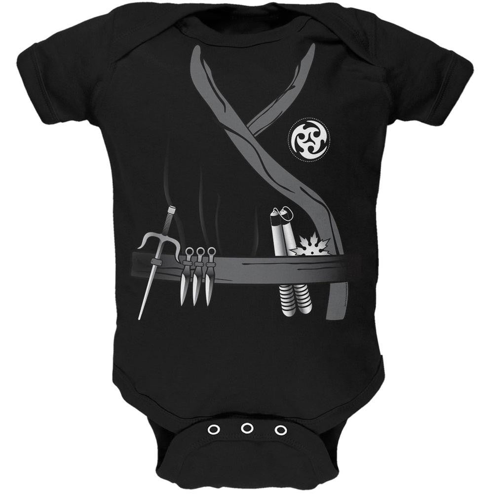 Halloween Costume Ninja Assassin Costume Black Soft Baby One Piece Baby One Piece Old Glory   