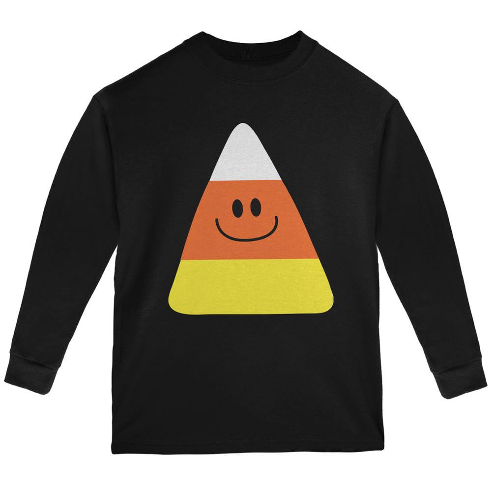 Halloween Candy Corn Costume Black Youth Long Sleeve T-Shirt Youth Long Sleeves Old Glory   