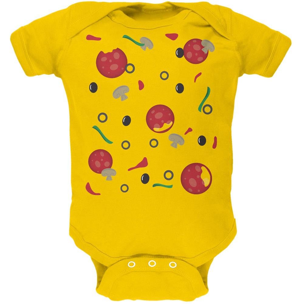 Halloween Pizza Costume Yellow Soft Baby One Piece Baby One Piece Old Glory   