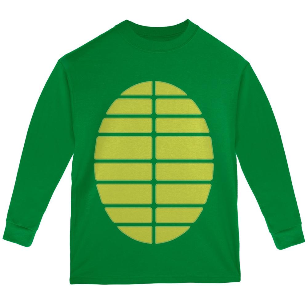 Halloween Costume Turtle Costume Green Youth Long Sleeve T-Shirt Youth Long Sleeves Old Glory LG Green 