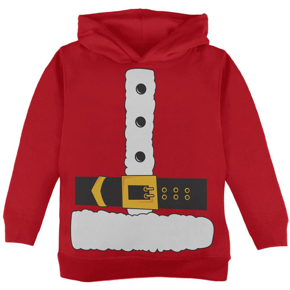 Santa Claus Costume Red Toddler Hoodie Toddler Hoodies Old Glory   