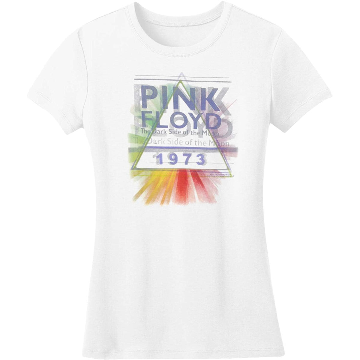 Pink Floyd - Dark Side Mist Juniors T-Shirt Youth T-Shirts Old Glory White SM 