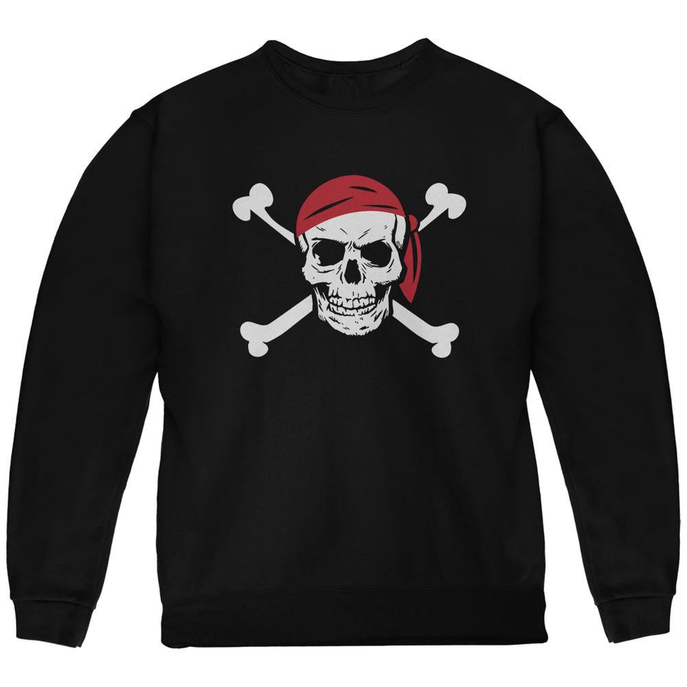 Halloween Jolly Roger Black Youth Sweatshirt Youth Sweatshirts Old Glory   