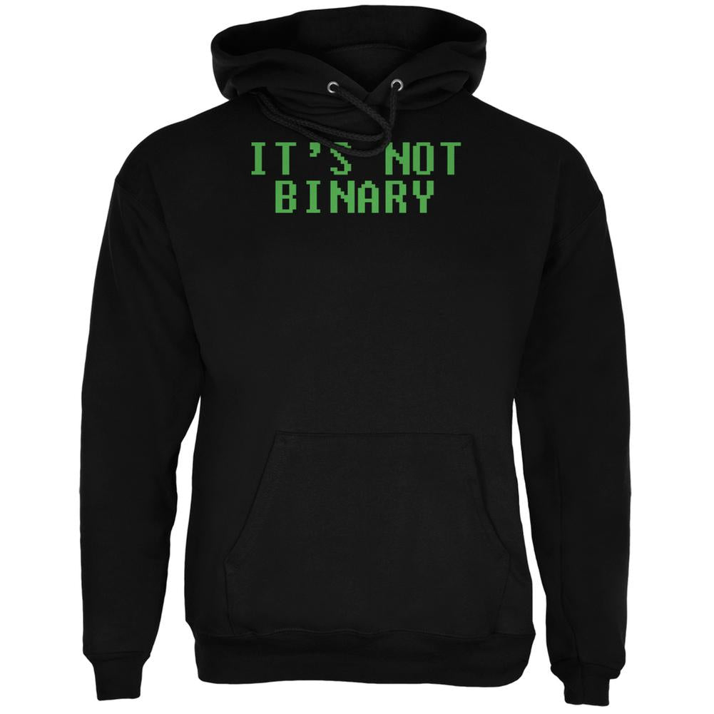 Computer Geek Not Binary Quote Black Adult Hoodie Men's Hoodies Old Glory 2XL Black 