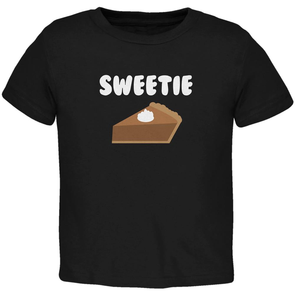 Thanksgiving Sweetie Pie Black Toddler T-Shirt Toddler T-Shirts Old Glory 2T Black 