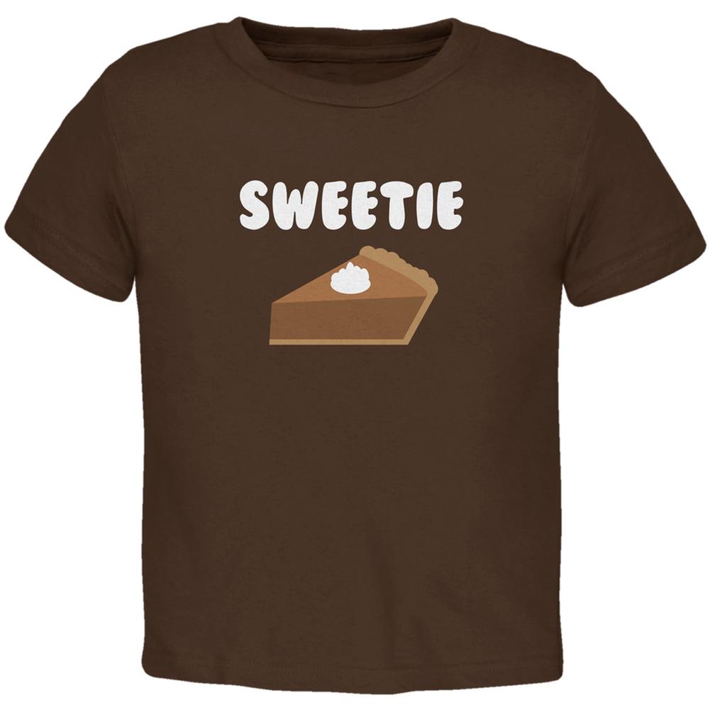 Thanksgiving Sweetie Pie Brown Toddler T-Shirt Toddler T-Shirts Old Glory 2T Brown 