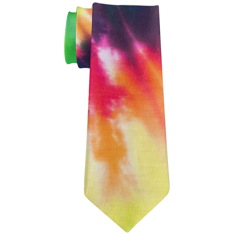 Tie Dye All Over Neck Tie Men's Neck Ties global OS Multi 