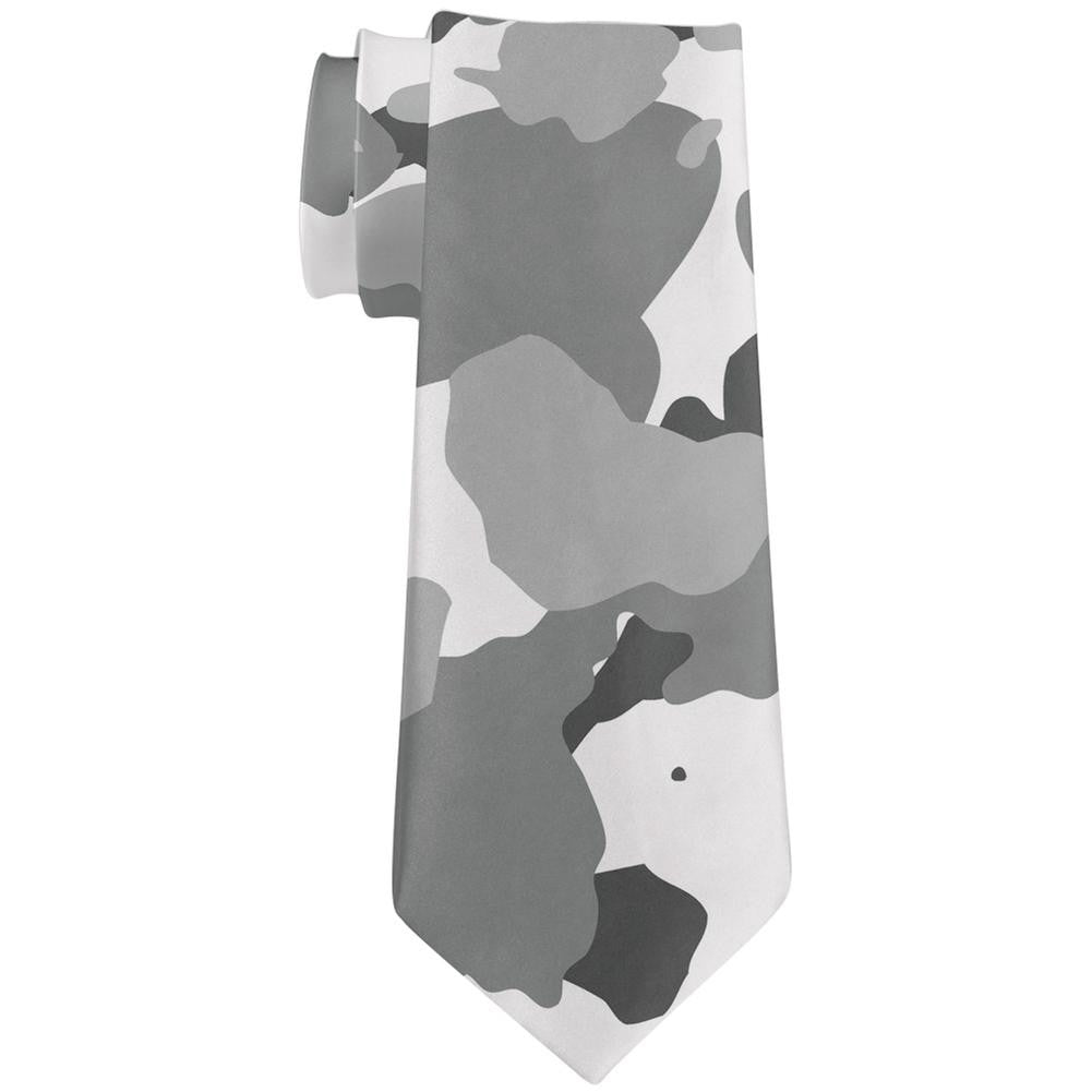 Winter Camo All Over Neck Tie Men's Neck Ties global   