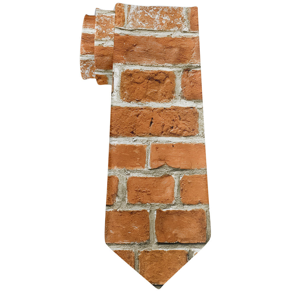 Brick All Over Neck Tie Men's Neck Ties global OS Multi 