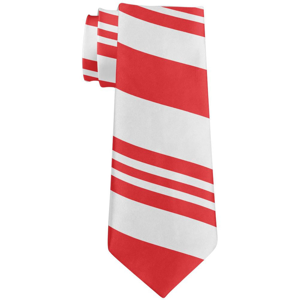 Christmas Candy Cane All Over Neck Tie Men's Neck Ties Old Glory   