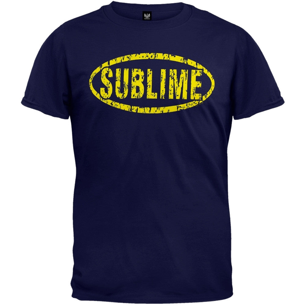 Sublime - Distressed Oval T-Shirt Men's T-Shirts Sublime SM Dark Blue 