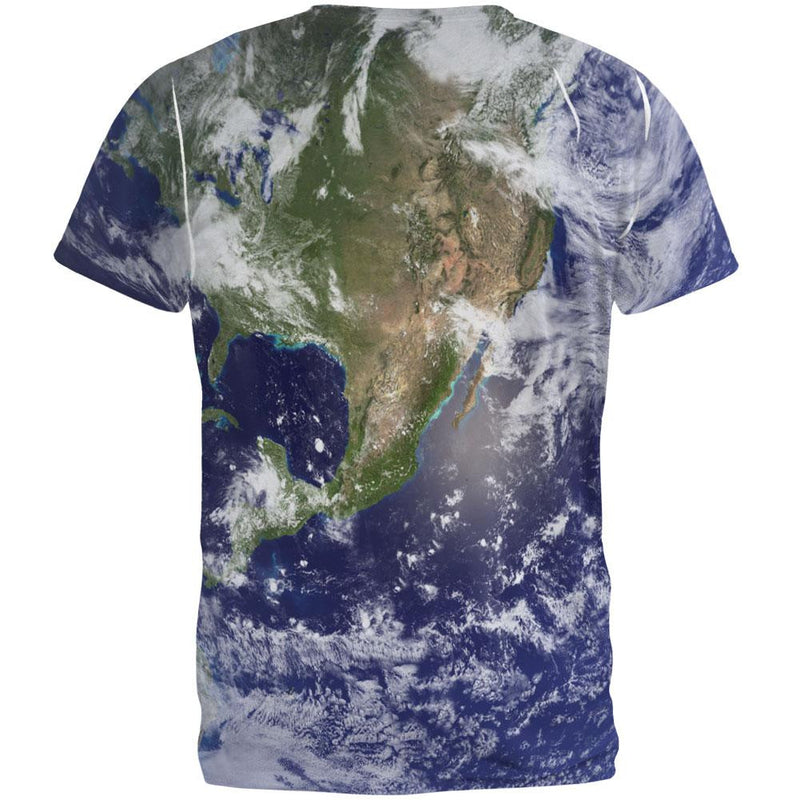 Solar System Planet Earth All Over Adult T-Shirt Men's T-Shirts Old Glory   