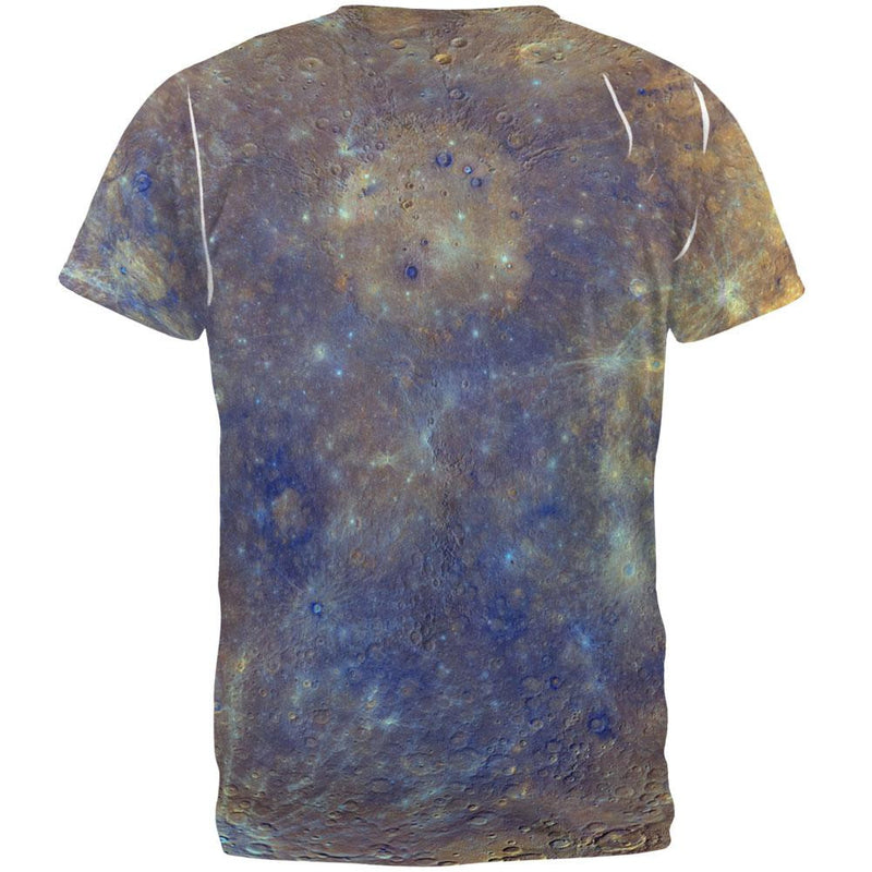 Solar System Planet Mercury All Over Adult T-Shirt Men's T-Shirts Old Glory   