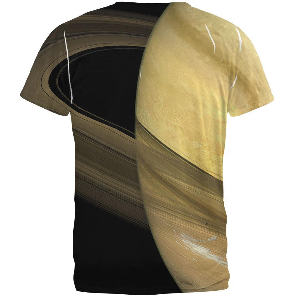 Solar System Planet Saturn All Over Adult T-Shirt Men's T-Shirts Old Glory   