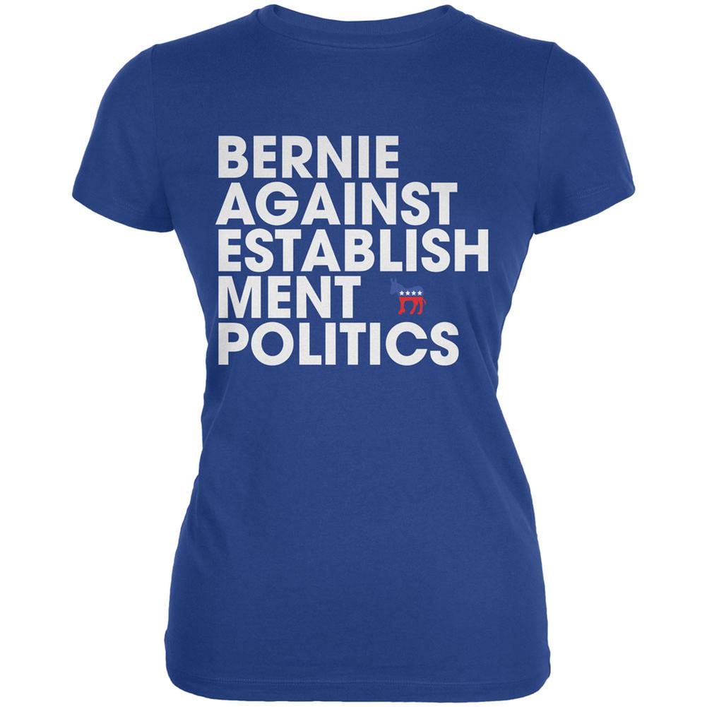 Election 2016 - Bernie Against Politics Royal Juniors Soft T-Shirt Juniors T-Shirts Old Glory 2XL Blue 