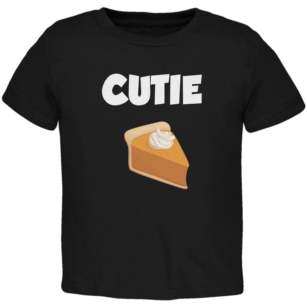 Thanksgiving Cutie Pie Black Toddler T-Shirt Toddler T-Shirts Old Glory 2T Black 