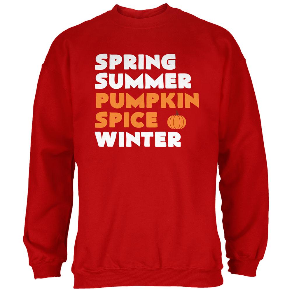 Spring Summer Pumpkin Spice Red Adult Sweatshirt Men's Sweatshirts Old Glory 2XL Red 