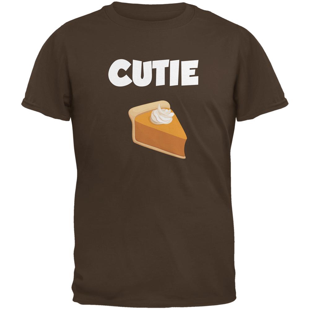 Thanksgiving Cutie Pie Brown Adult T-Shirt Men's T-Shirts Old Glory 2XL Brown 