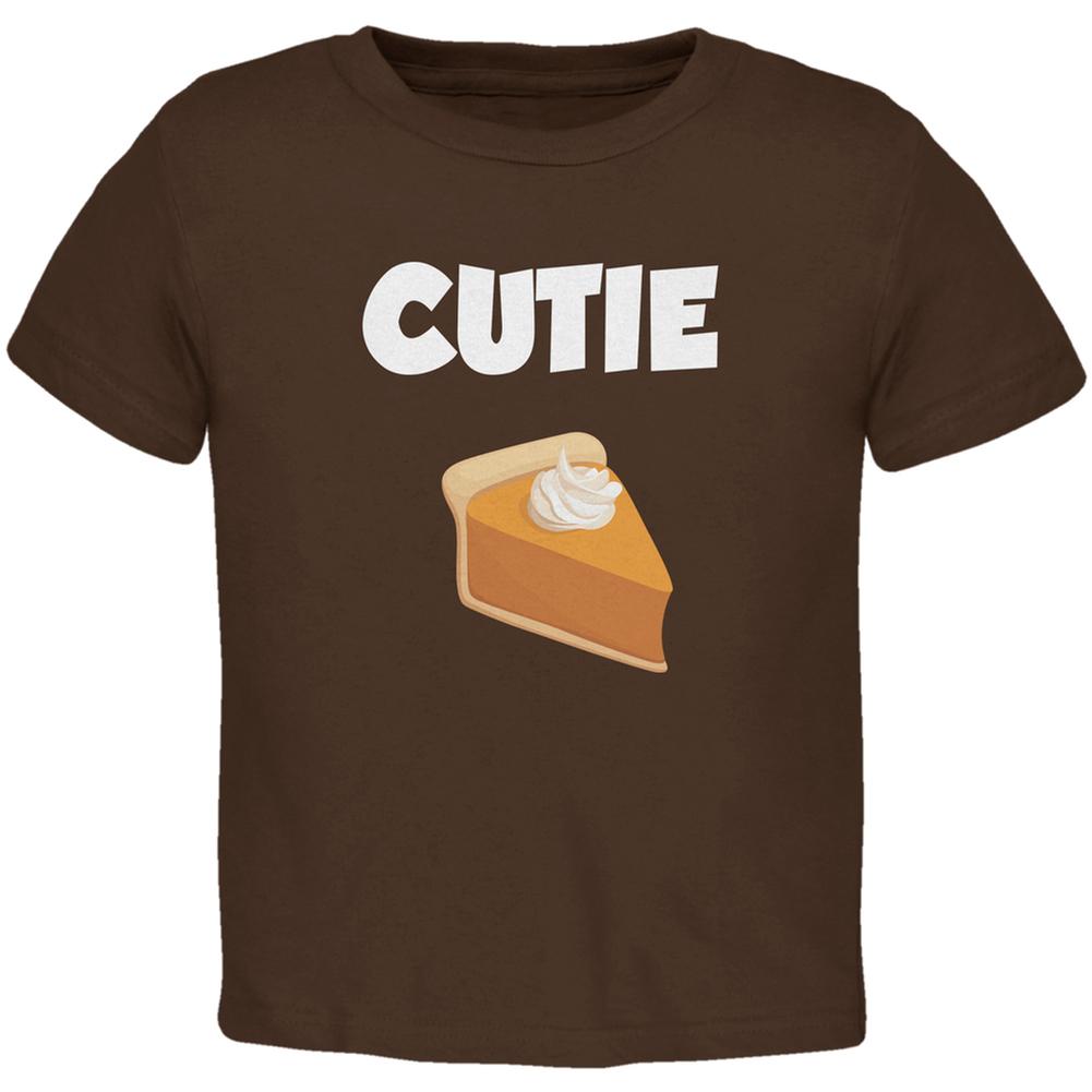 Thanksgiving Cutie Pie Brown Toddler T-Shirt Toddler T-Shirts Old Glory 2T Brown 