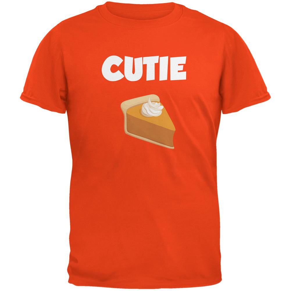 Thanksgiving Cutie Pie Orange Adult T-Shirt Men's T-Shirts Old Glory 2XL Orange 