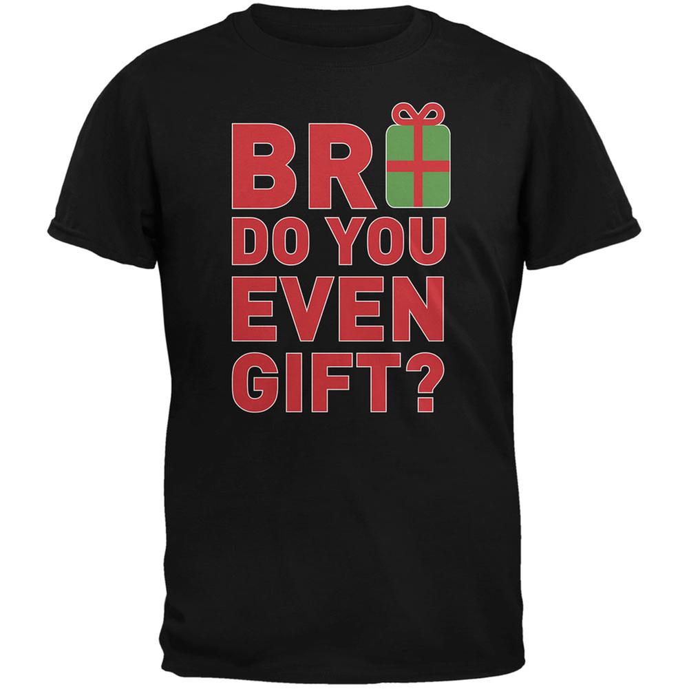 Christmas Bro Do You Even Gift Black Adult T-Shirt Men's T-Shirts Old Glory 2XL Black 