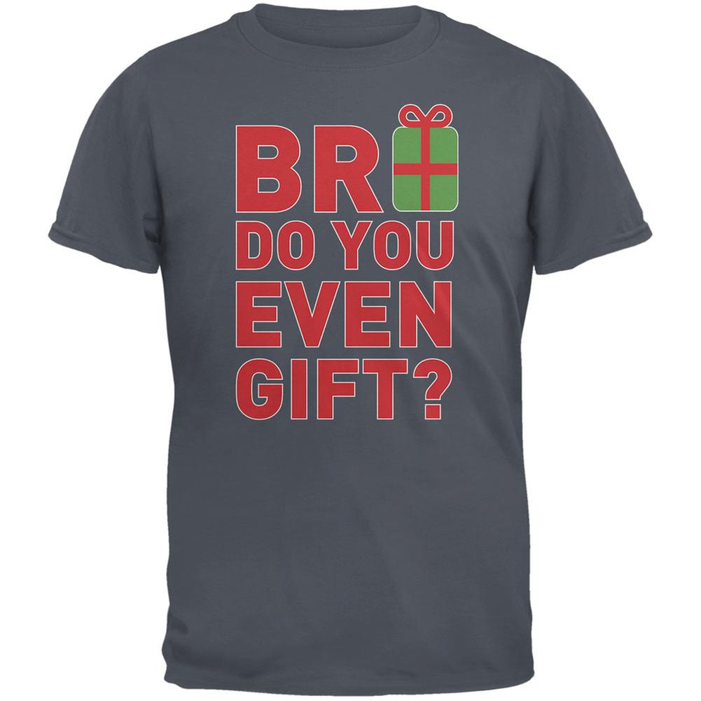 Christmas Bro Do You Even Gift Charcoal Grey Adult T-Shirt Men's T-Shirts Old Glory 2XL Grey 