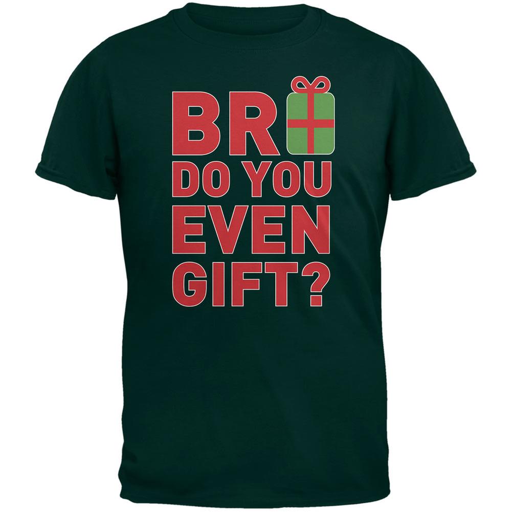 Christmas Bro Do You Even Gift Forest Adult T-Shirt Men's T-Shirts Old Glory 2XL Green 