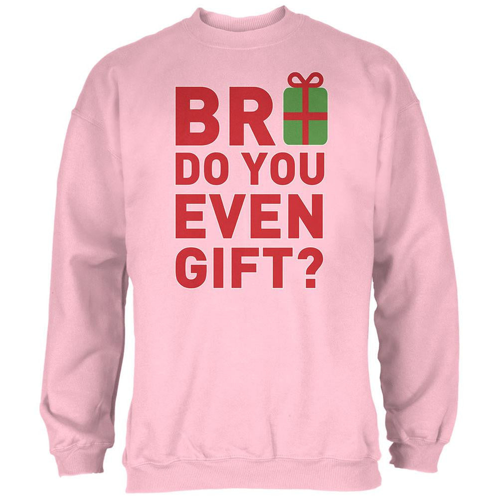 Christmas Bro Do You Even Gift Light Pink Adult Sweatshirt Men's Sweatshirts Old Glory 2XL Pink 