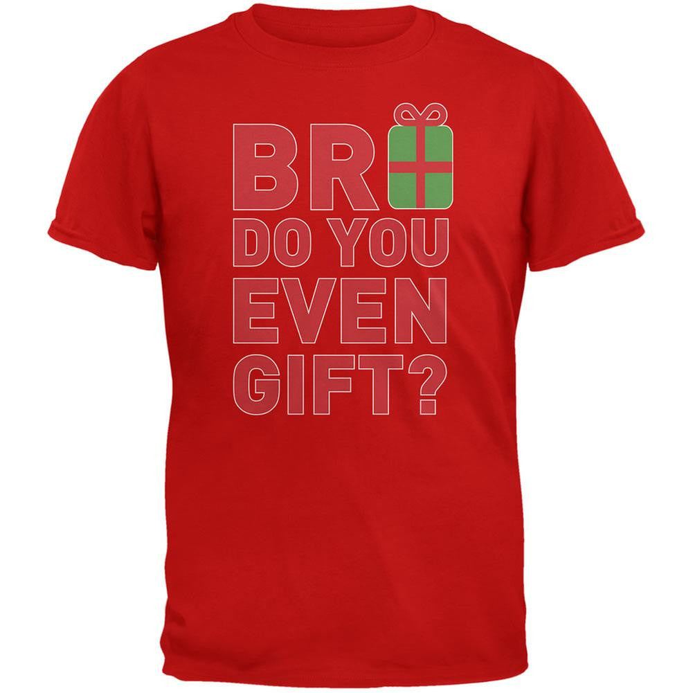 Christmas Bro Do You Even Gift Red Adult T-Shirt Men's T-Shirts Old Glory 2XL Red 