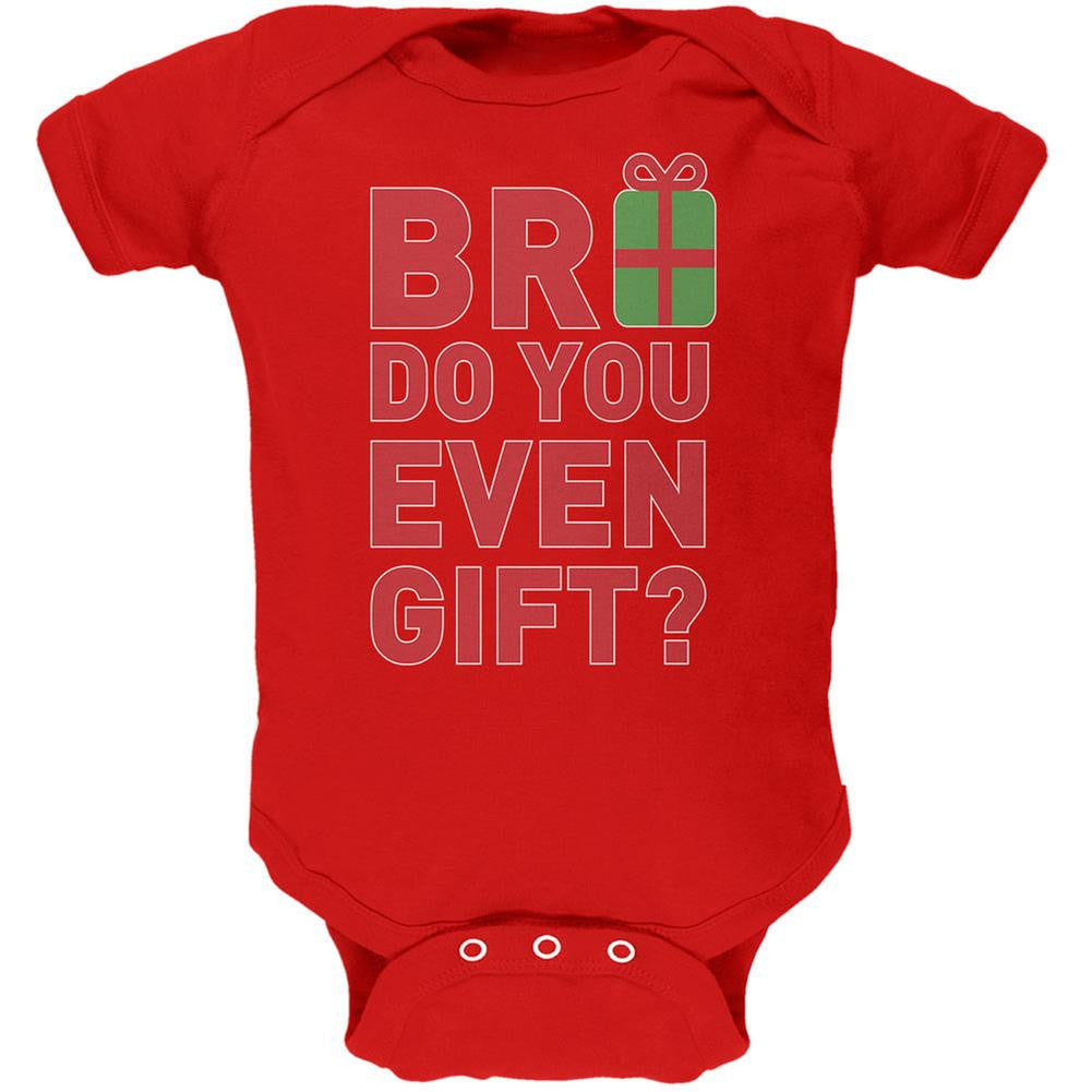 Christmas Bro Do You Even Gift Red Soft Baby One Piece Baby One Piece Old Glory 0-3M Red 