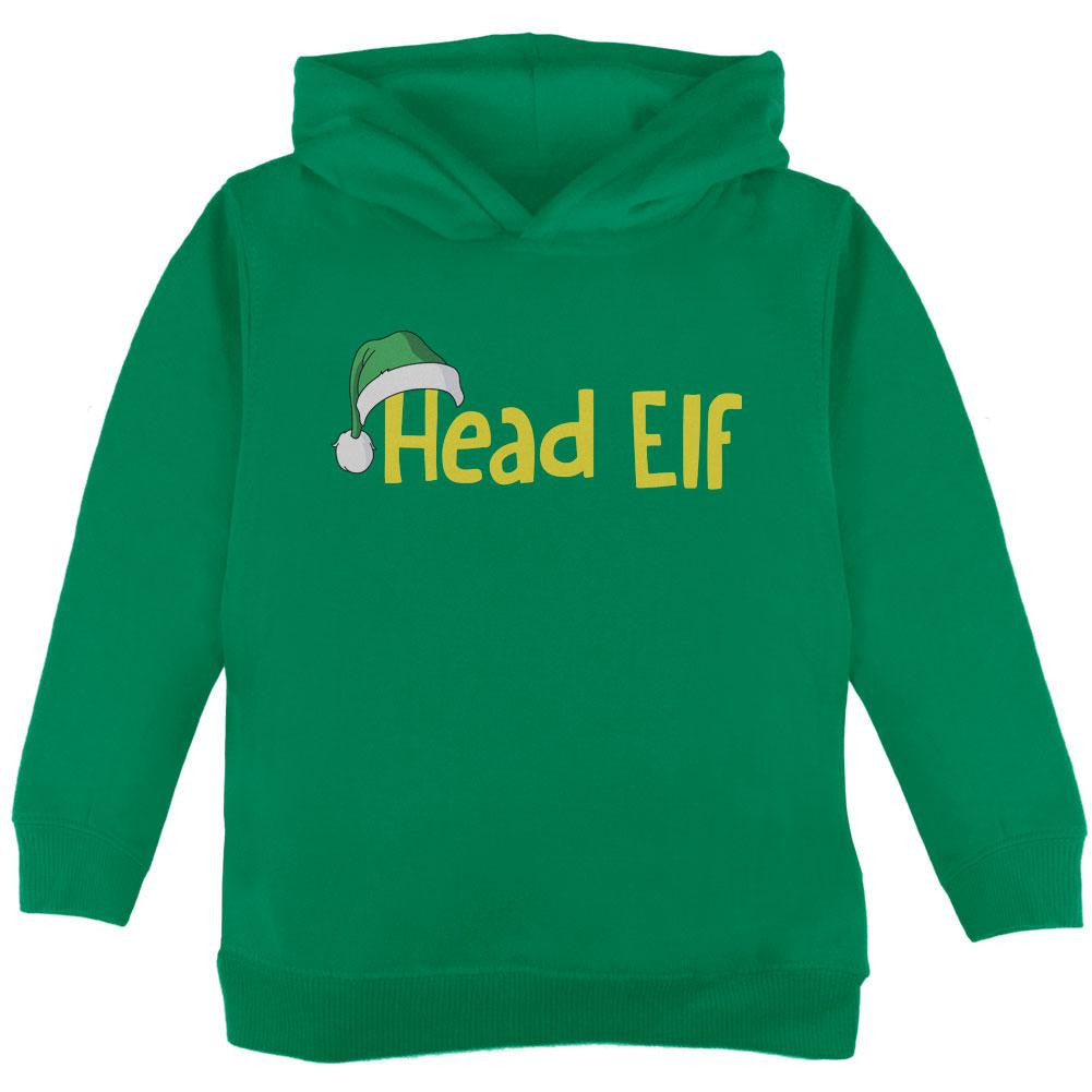 Christmas Head Elf Green Toddler Hoodie Toddler Hoodies Old Glory 2T Green 