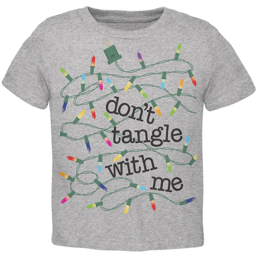 Christmas Dont Tangle With Me Heather Toddler T-Shirt Toddler T-Shirts Old Glory 2T Grey 