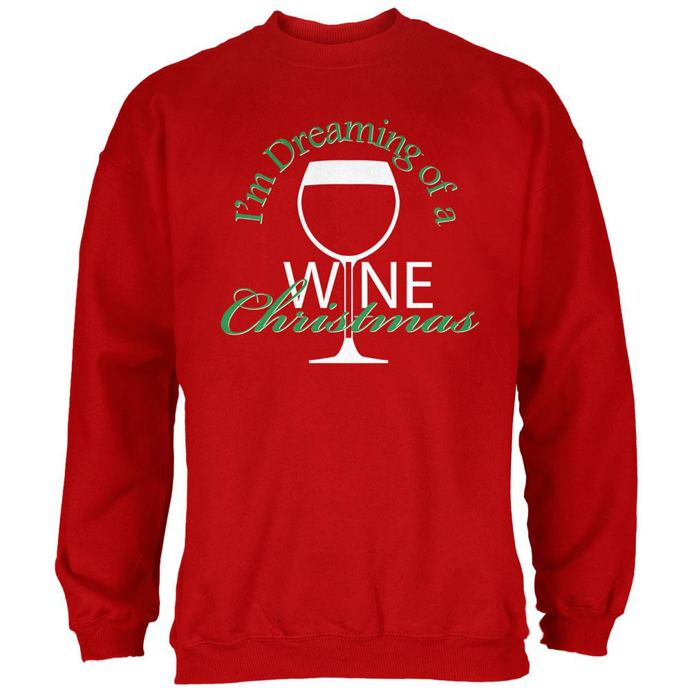 Wine Christmas Red Adult Sweatshirt Men's Sweatshirts Old Glory 2XL Red 