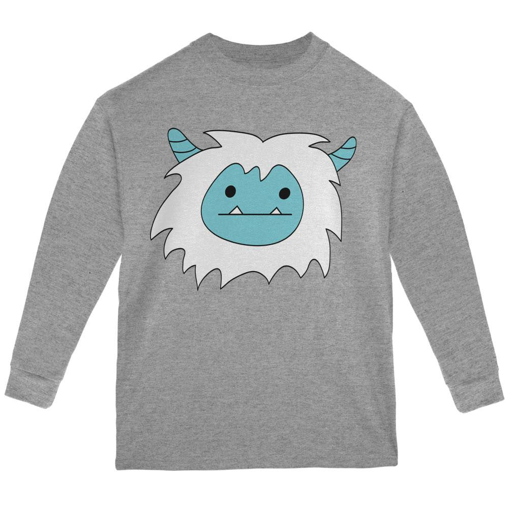 Christmas Abominable Yeti Sport Grey Youth Long Sleeve T-Shirt Youth Long Sleeves Old Glory LG Grey 