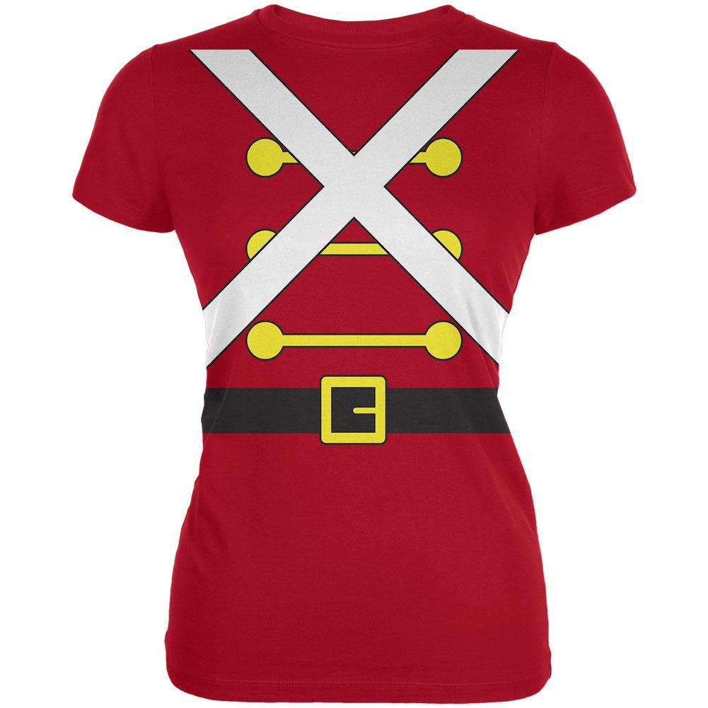 Christmas Toy Soldier Costume Red Juniors Soft T-Shirt Juniors T-Shirts Old Glory 2XL Red 