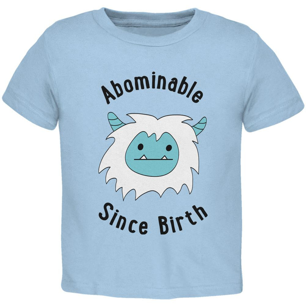 Christmas Abominable Since Birth Yeti Light Blue Toddler T-Shirt Toddler T-Shirts Old Glory 2T Blue 