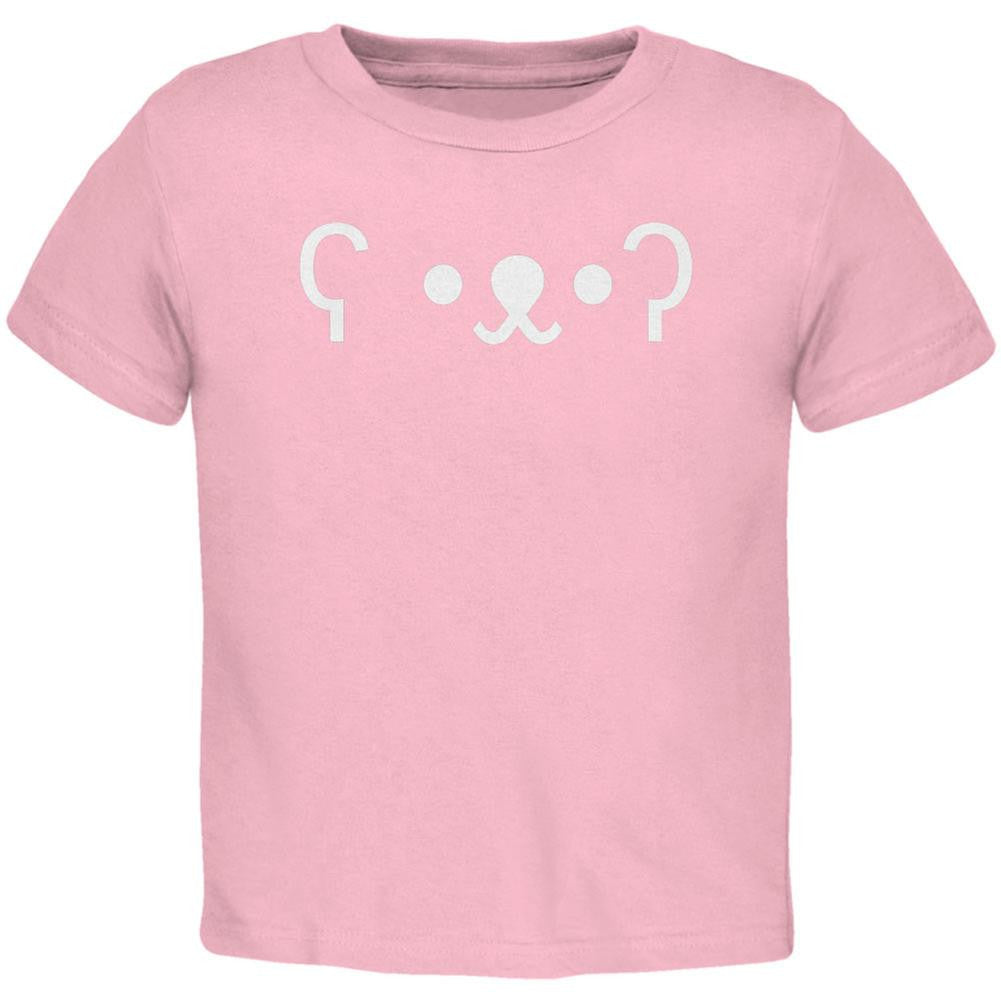 Funny Emojicon Bear Light Pink Toddler T-Shirt Toddler T-Shirts Old Glory 2T Pink 