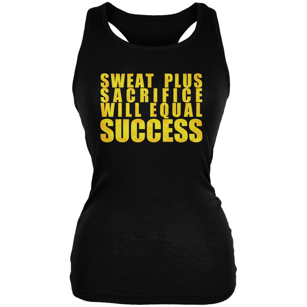 Training Sweat Sacrifice Success Black Juniors Soft Tank Top Juniors Tank Tops Old Glory 2XL Black 