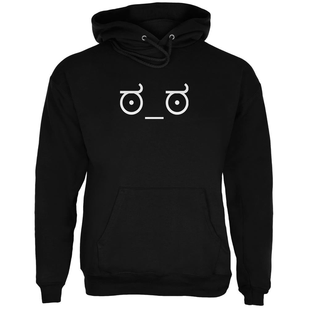 Look of Disapproval Emojicon Black Adult Hoodie Men's Hoodies Old Glory 2XL Black 