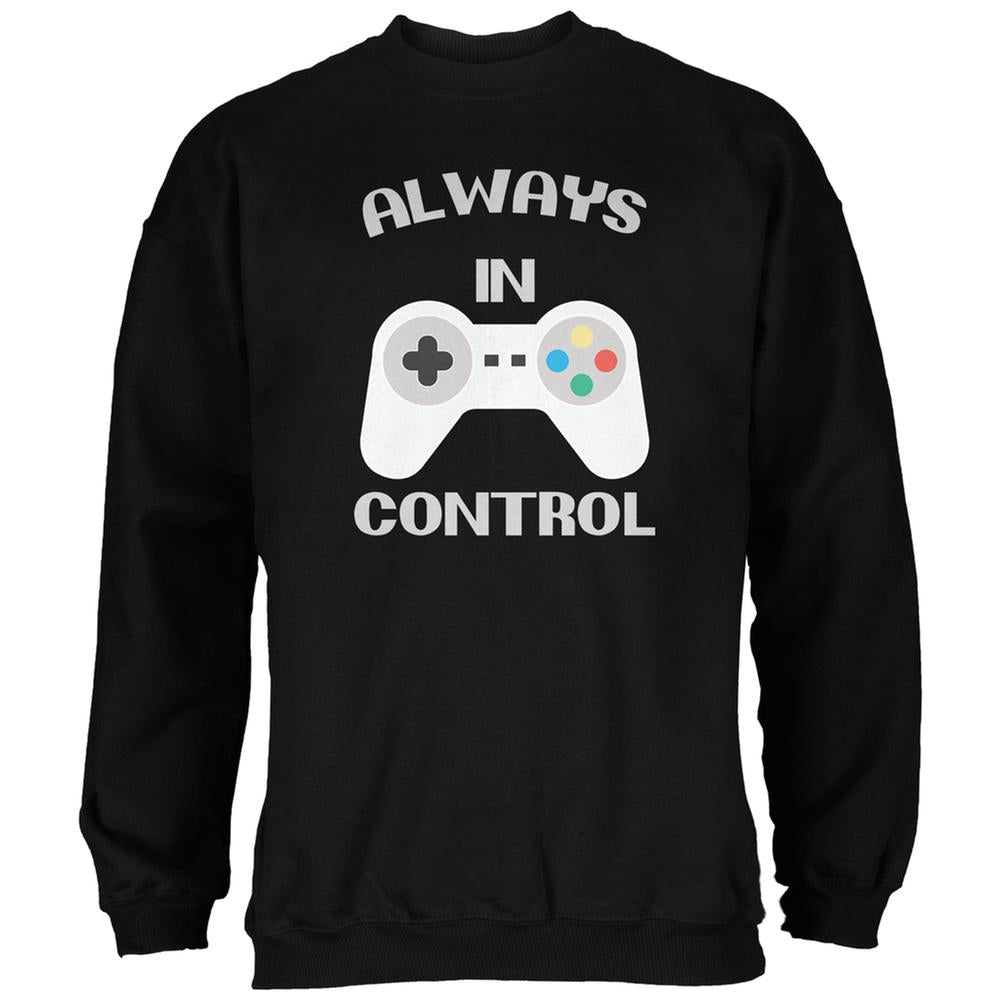 Gamer Always in Control Black Adult Sweatshirt Men's Sweatshirts Old Glory 2XL Black 