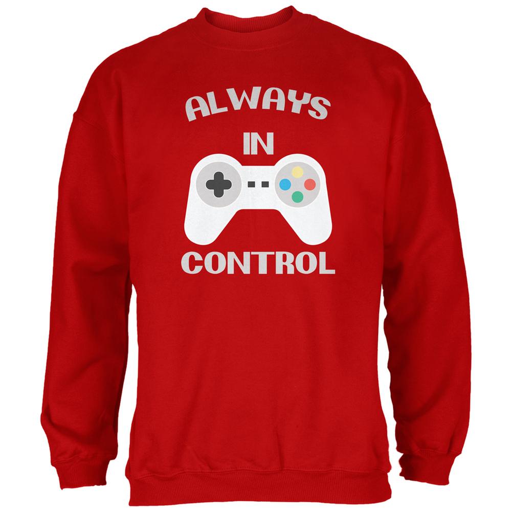 Gamer Always in Control Red Adult Sweatshirt Men's Sweatshirts Old Glory 2XL Red 