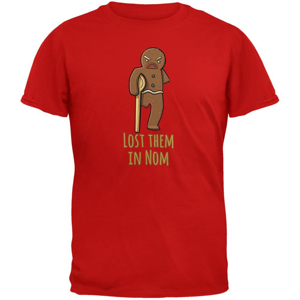 Gingerbread Man Lost Them In Nom Red Adult T-Shirt Men's T-Shirts Old Glory 2XL Red 