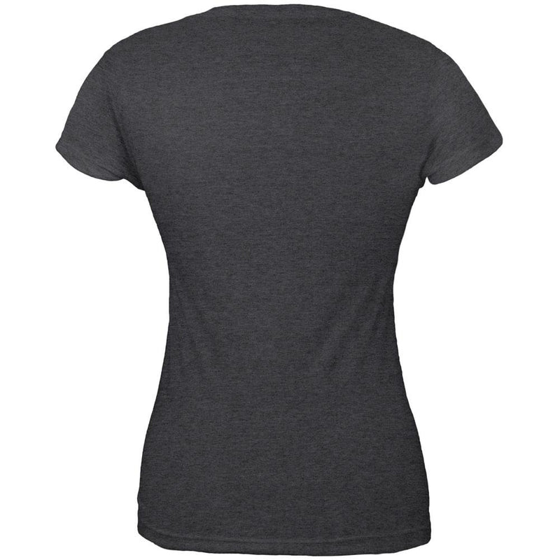 Knit Stitch Doodle All Over Dark Heather Juniors Soft T-Shirt Juniors T-Shirts Old Glory   