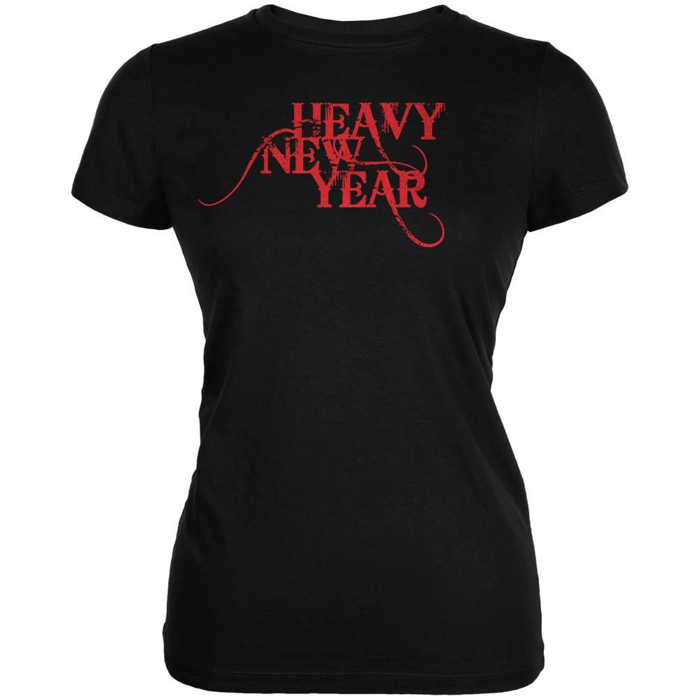 Heavy Metal New Year Black Juniors Soft T-Shirt Juniors T-Shirts Old Glory 2XL Black 