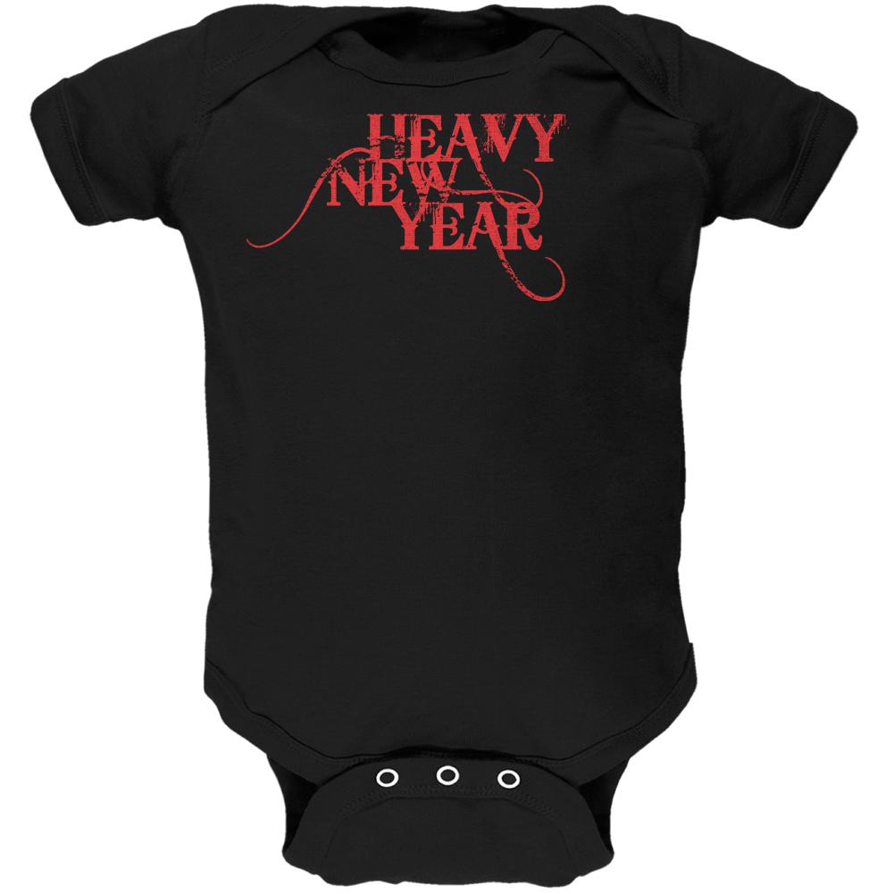 Heavy Metal New Year Black Soft Baby One Piece Baby One Piece Old Glory 0-3M Black 